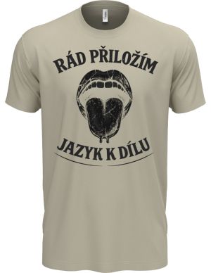 Rád přiložím jazyk k dílu, černý potisk