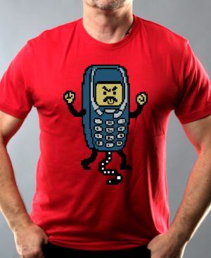 Retro pixelový mobil