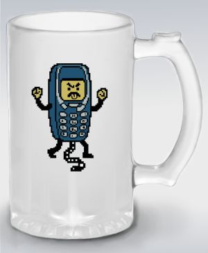 Retro pixelový mobil