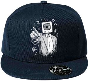 Retro TV man, bílý tisk