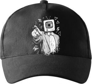 Retro TV man, bílý tisk