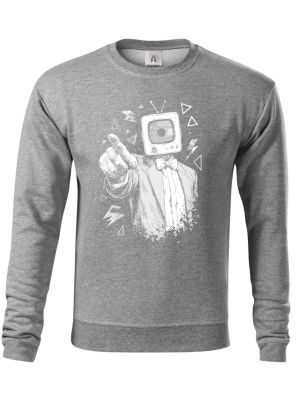 Retro TV man, bílý tisk