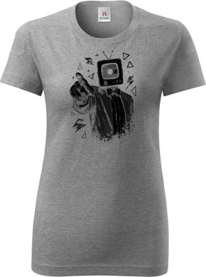 Retro TV man, černý tisk