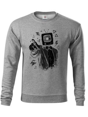 Retro TV man, černý tisk
