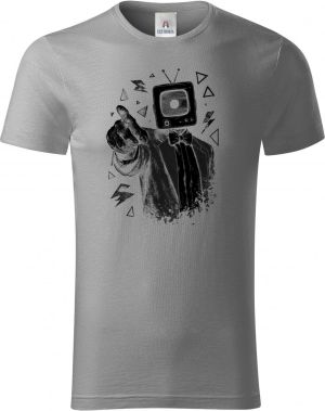 Retro TV man, černý tisk