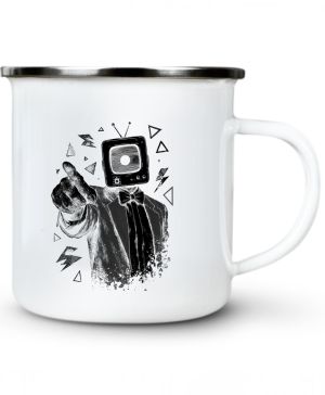 Retro TV man, černý tisk