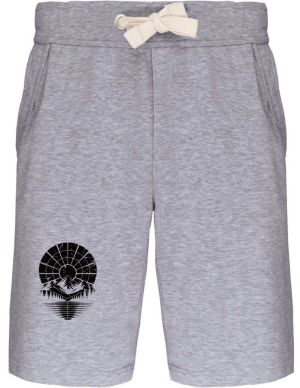 Retro výhled na hory, černý potisk