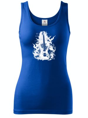 Rocková kytara pekla, bílý potisk