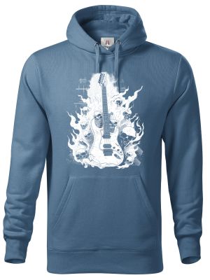 Rocková kytara pekla, bílý potisk