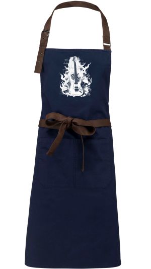 Rocková kytara pekla, bílý potisk