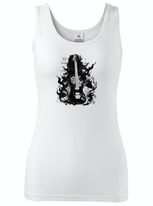 Rocková kytara pekla, černý tisk