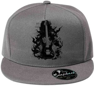 Rocková kytara pekla, černý tisk