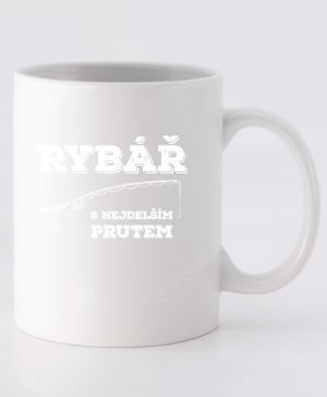 Rybář s nejdelším prutem. Bílý tisk