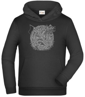 Rybářská mandala, bílý potisk