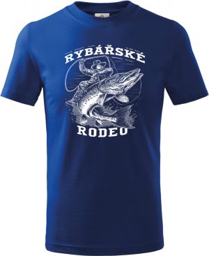 Rybářské rodeo, štika, bílý potisk