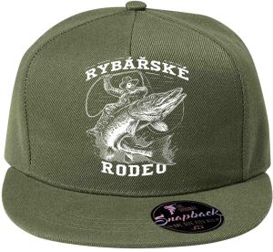 Rybářské rodeo, štika, bílý potisk