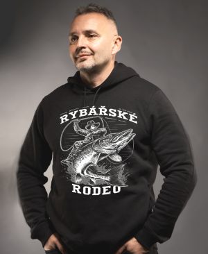 Rybářské rodeo, štika, bílý potisk