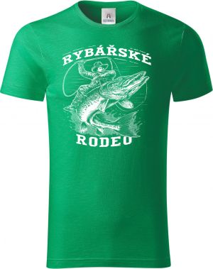 Rybářské rodeo, štika, bílý potisk