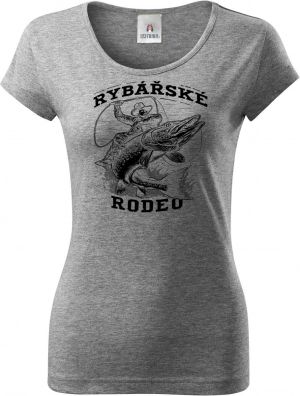 Rybářské rodeo, štika, černý potisk