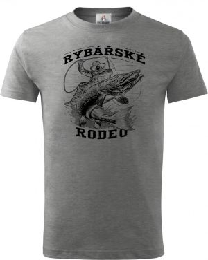 Rybářské rodeo, štika, černý potisk