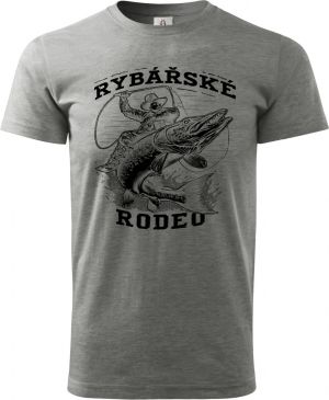 Rybářské rodeo, štika, černý potisk