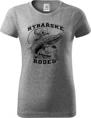 Rybářské rodeo, štika, černý potisk