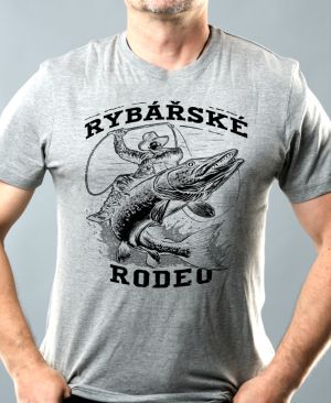 Rybářské rodeo, štika, černý potisk