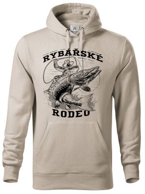 Rybářské rodeo, štika, černý potisk