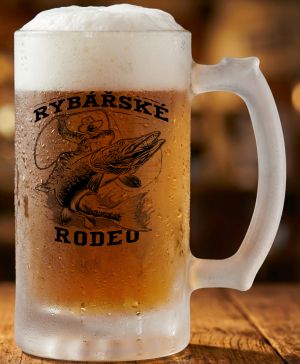 Rybářské rodeo, štika, černý potisk