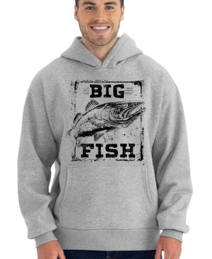 Rybářské tričko Big Fish, retro candát černý potisk