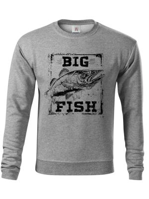 Rybářské tričko Big Fish, retro candát černý potisk
