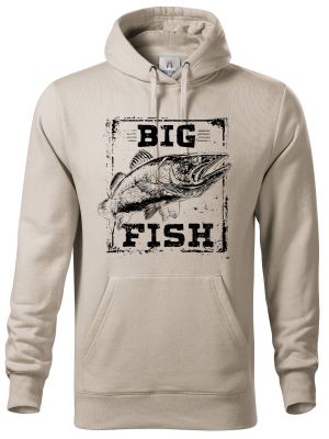 Rybářské tričko Big Fish, retro candát černý potisk