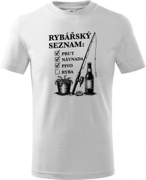 Rybářský seznam, černý potisk