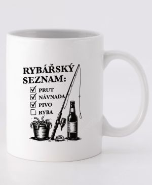 Rybářský seznam, černý potisk