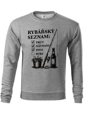 Rybářský seznam, černý potisk