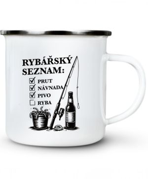 Rybářský seznam, černý potisk