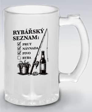 Rybářský seznam, černý potisk