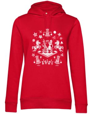 Šachová partie, bílý potisk