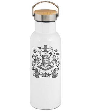 Šachová partie, černý potisk