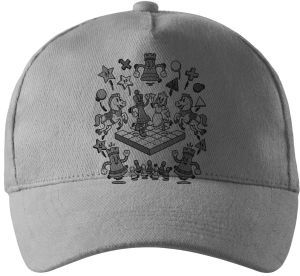 Šachová partie, černý potisk