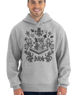 Šachová partie, černý potisk