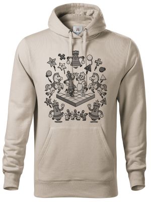 Šachová partie, černý potisk