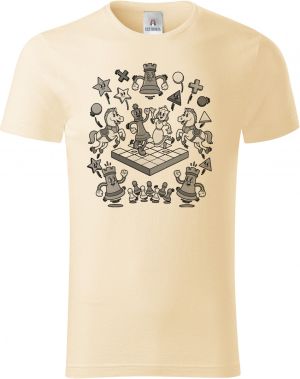 Šachová partie, černý potisk