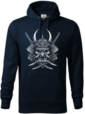 Samurajská maska Oni, bílý tisk