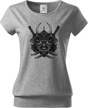 Samurajská maska Oni, černý tisk