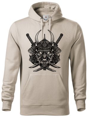 Samurajská maska Oni, černý tisk