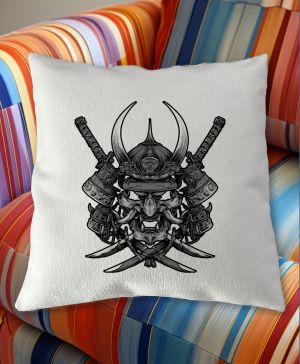 Samurajská maska Oni, černý tisk