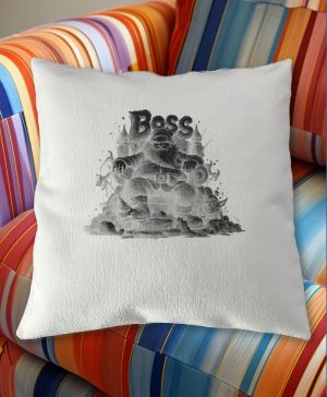 Santa Boss, černý tisk