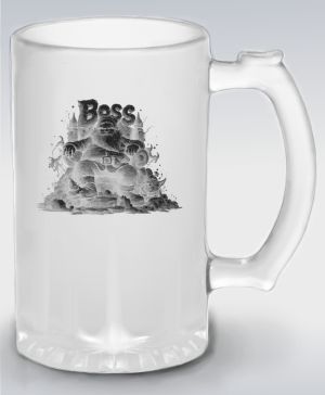 Santa Boss, černý tisk