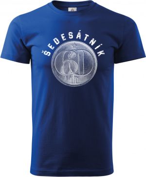 Šedesátník, ideální dárek k narozeninám, bílý potisk
